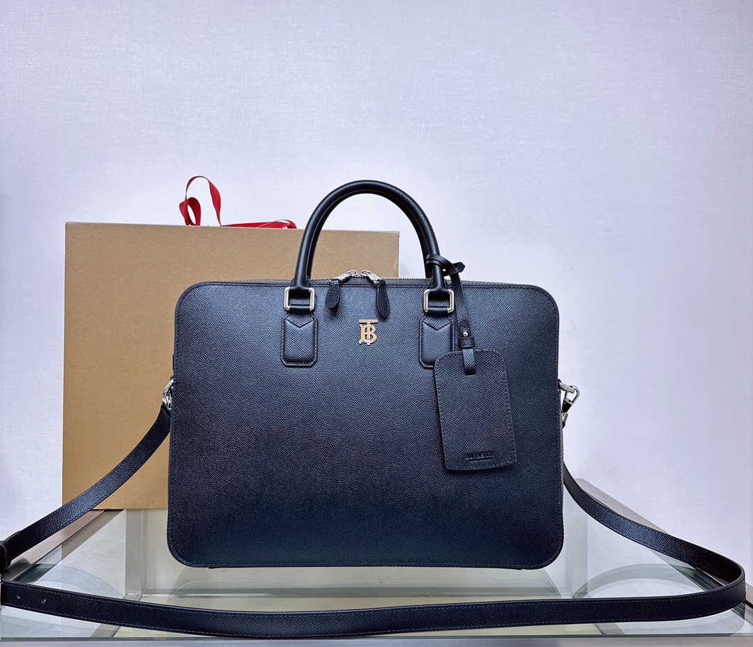 Burberry Slim Ainsworth Briefcase In Black
