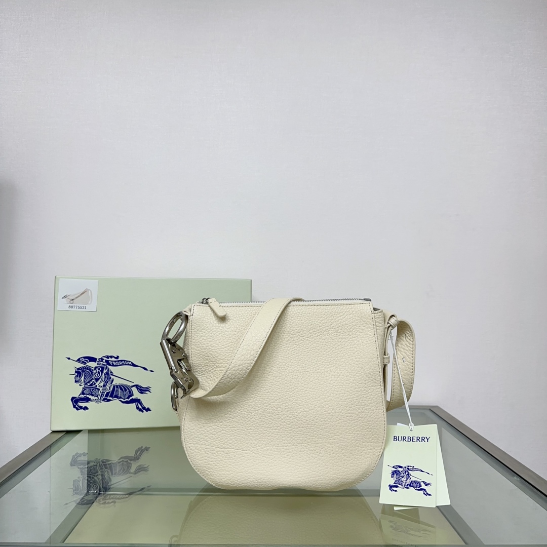 Burberry Leather Messenger Bag Small – Grey  Burberry 01949