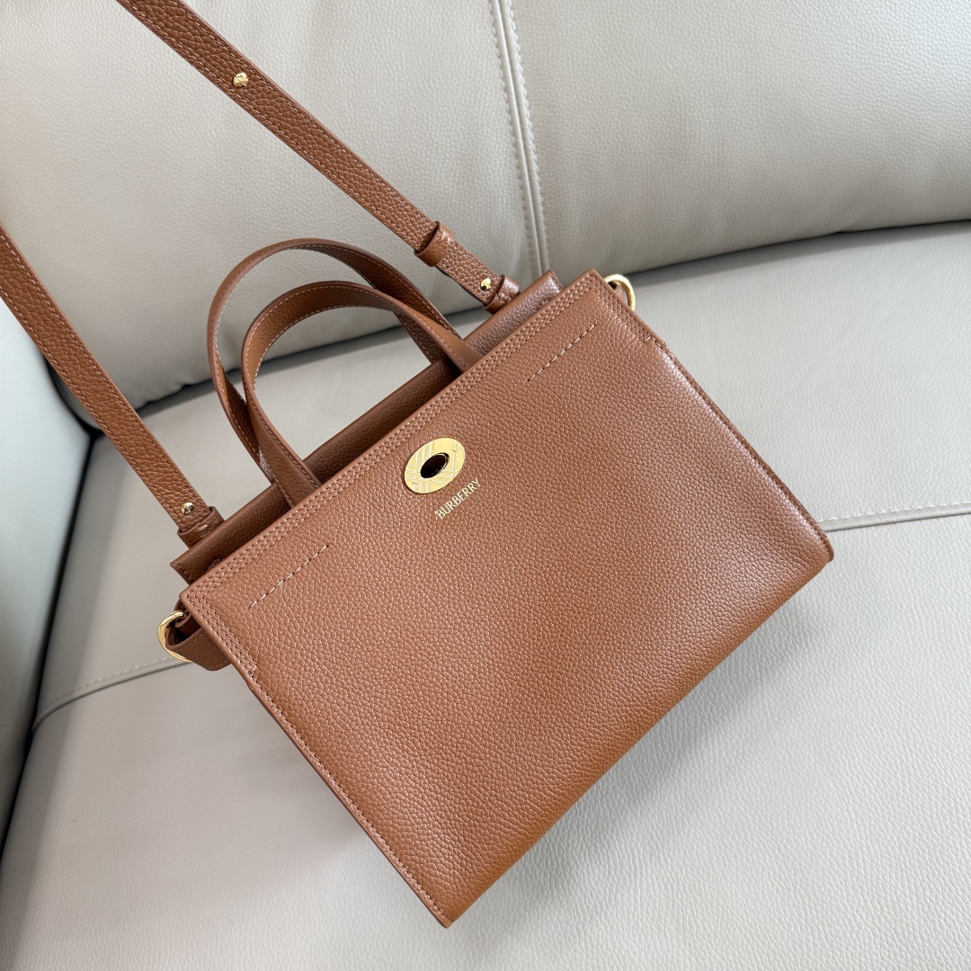 BURBERRY Mini Cotswolds Tote in Hazel – Women, Leather | Burberry