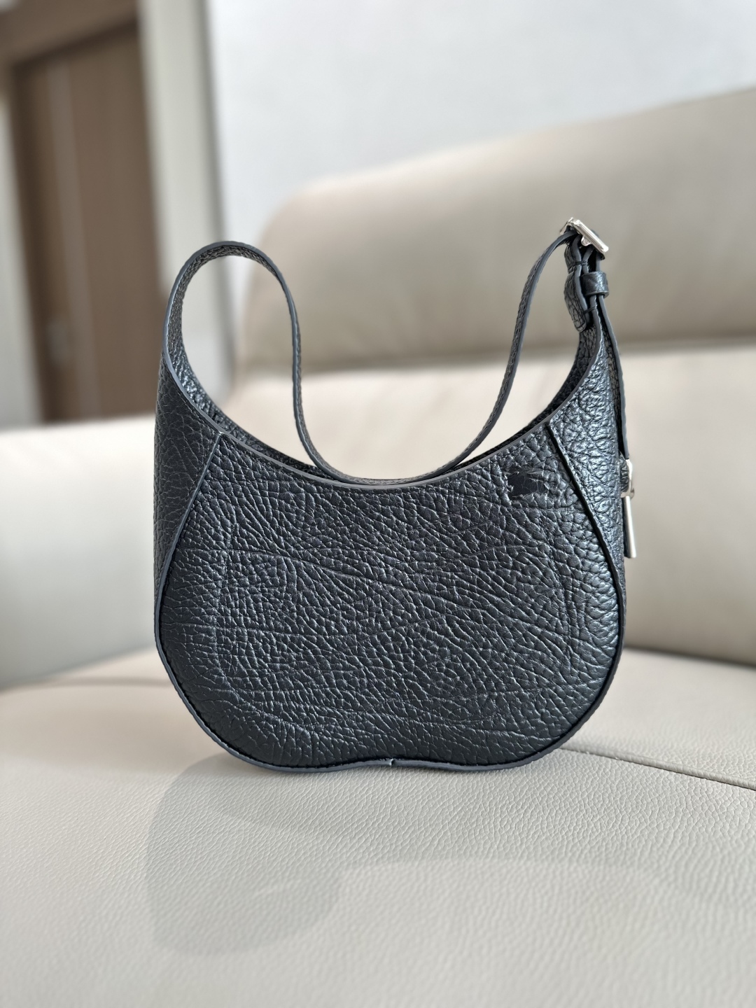 BURBERRY Chess Small Black Leather Shoulder Bag New | eBay