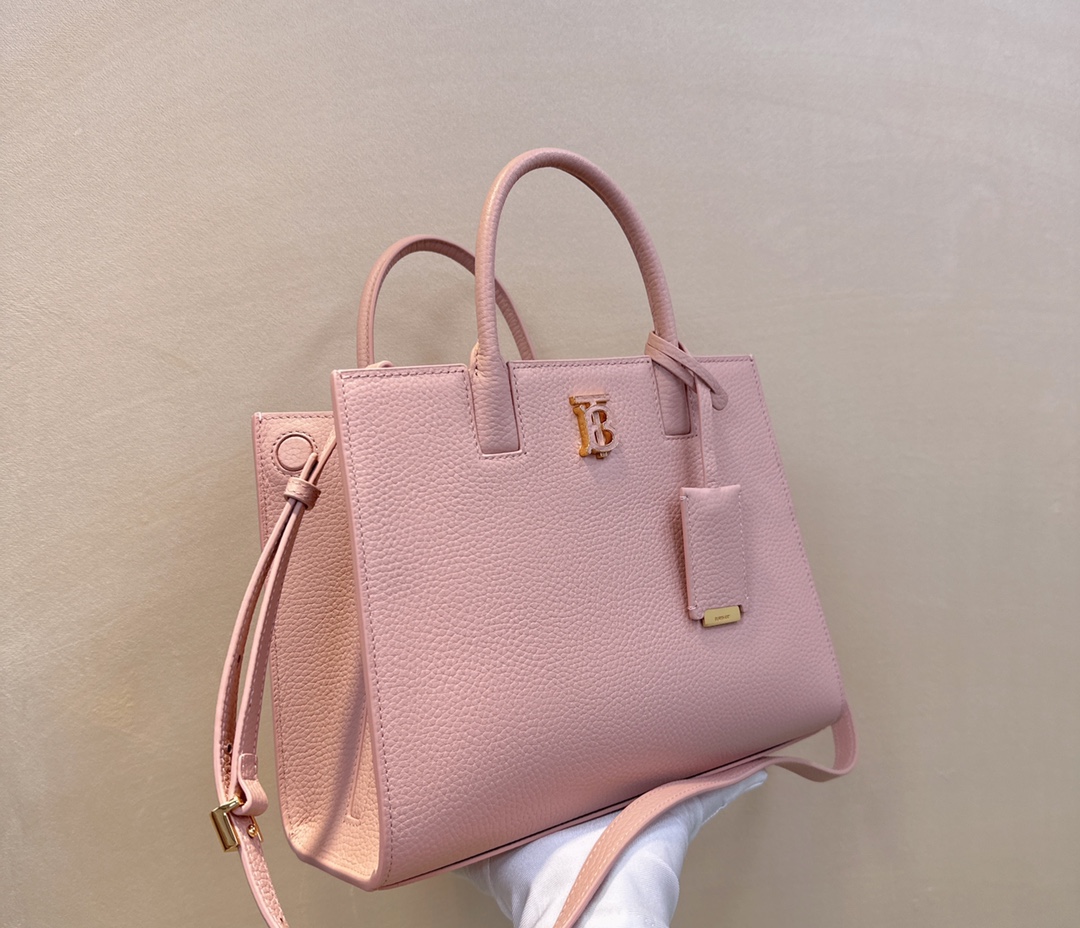 Burberry Leather Frances Tote – Pink Totes, Handbags –