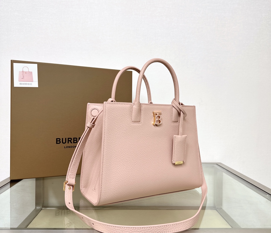 Burberry Dusky Pink Leather Mini Frances Tote | eBay
