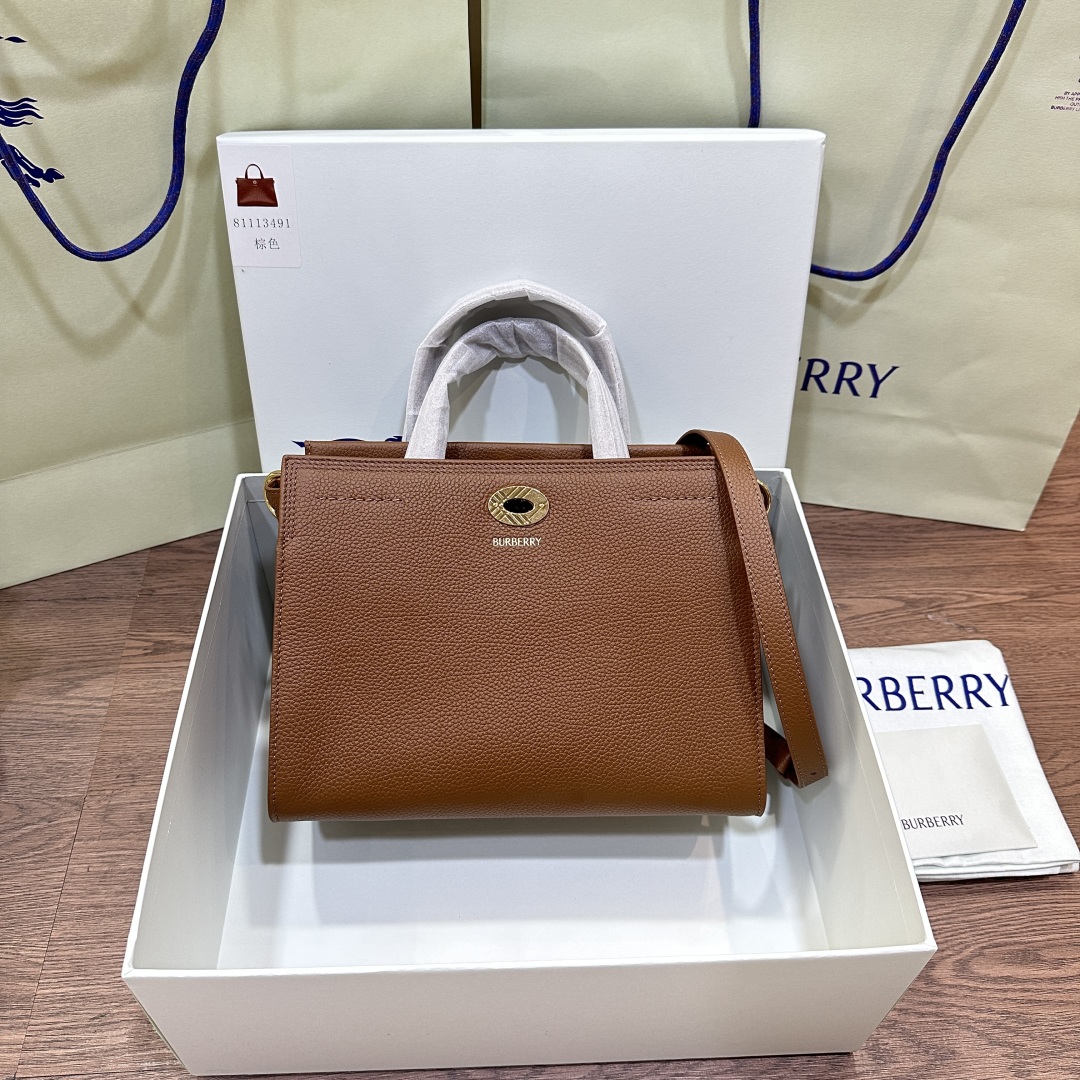 BURBERRY  Mini Cotswolds Tote in Hazel – Women, Leather | Burberry