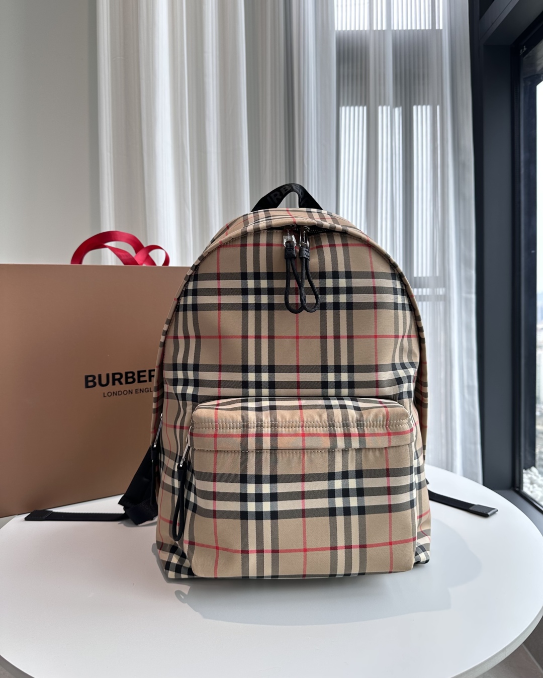 balo Burberry Check Backpack ‘Archive Beige’ Burberry 02189
