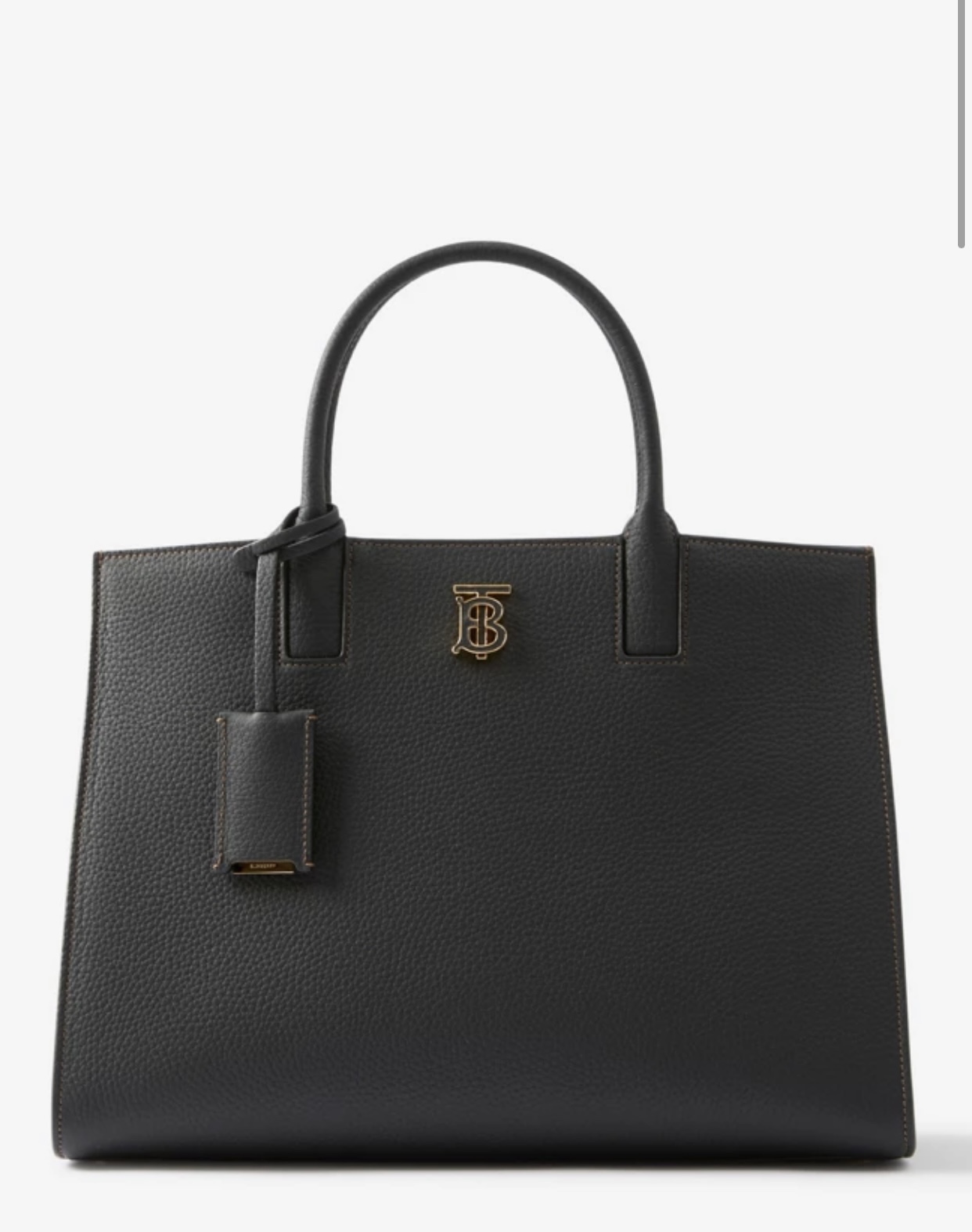 Burberry Frances Medium Leather Tote Bag – Black