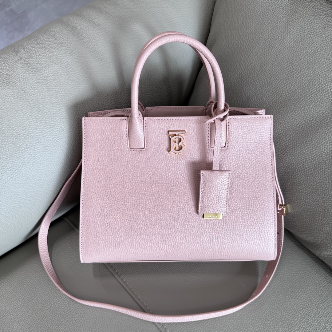 Burberry Dusky Pink Leather Mini Frances Tote