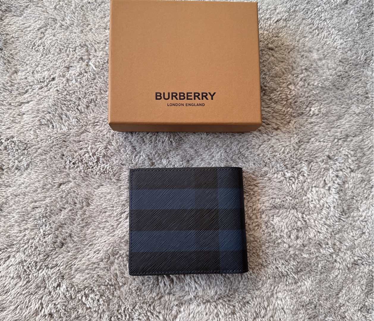 BURBERRY Wallet Men Bi-Fold Cc Bill Coin Canvas 8073284