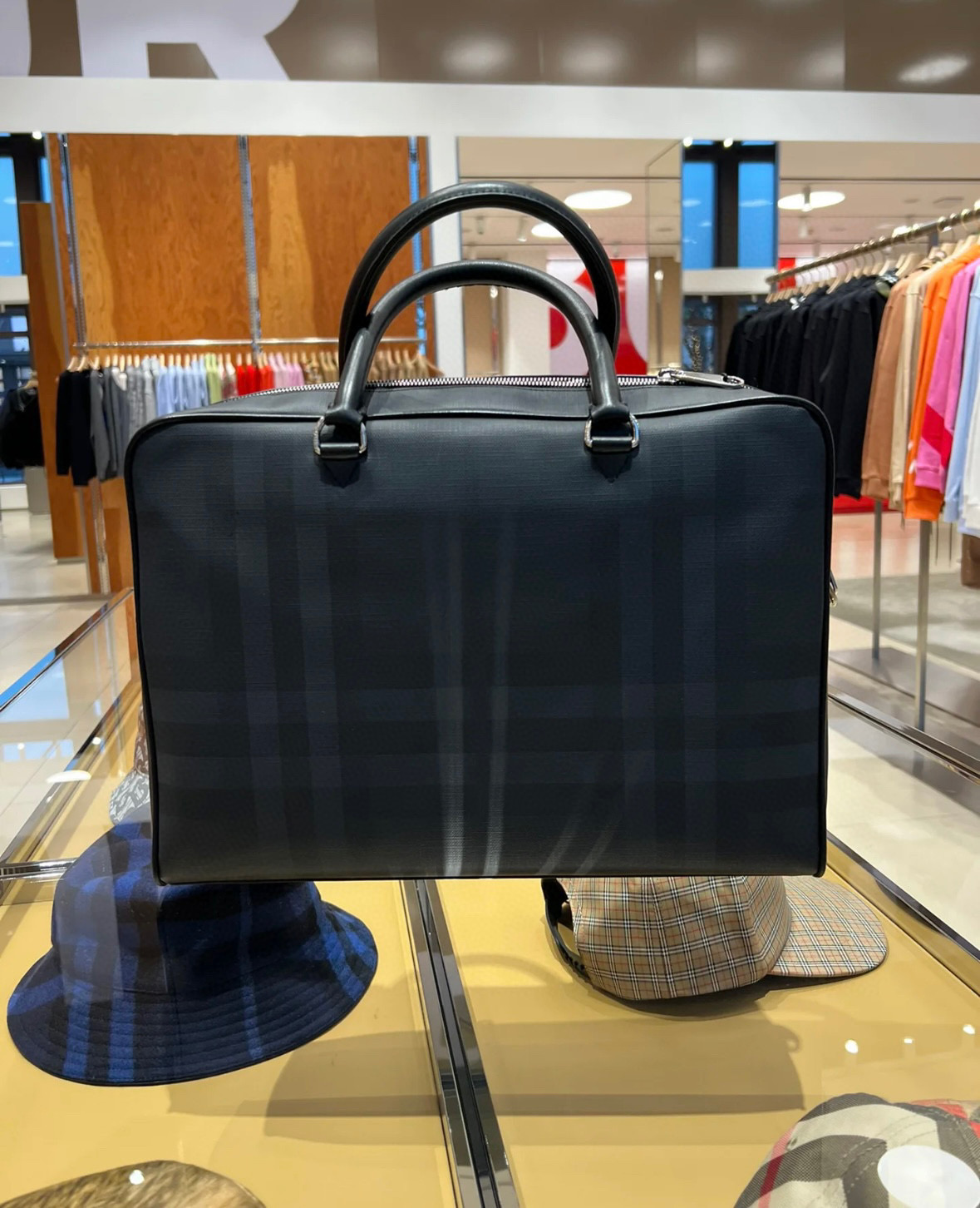 Burberry Men’s Ainsworth London Check Briefcase -.