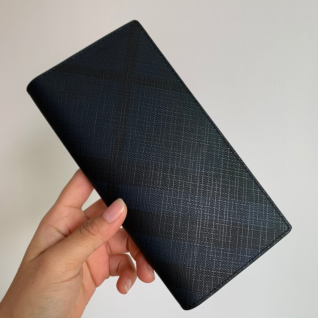 Burberry Long Wallet Shadow Horse Nova Check Leather Burberry 02609