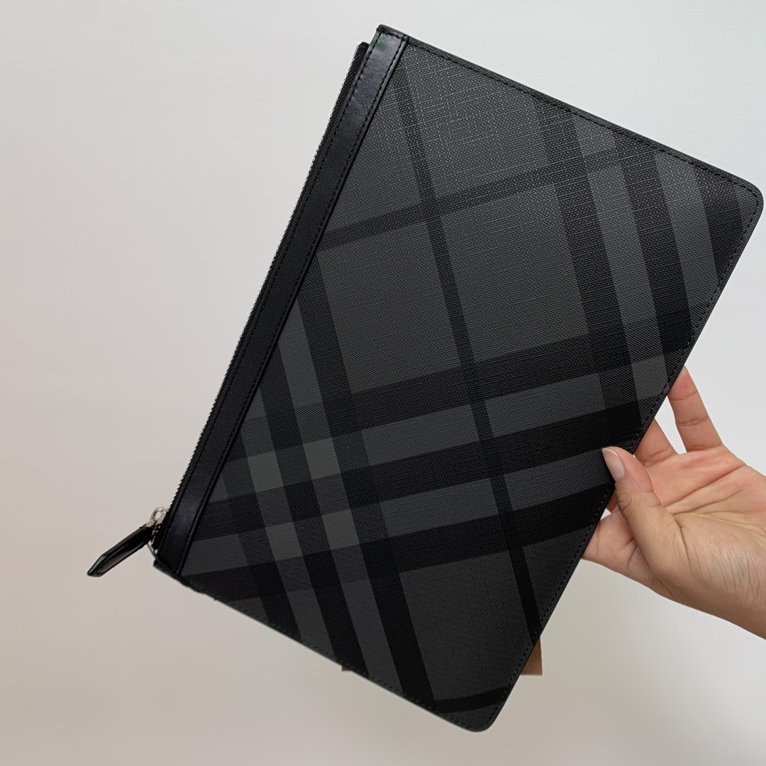 Burberry check-print Clutch Bag | Grey Burberry 02658
