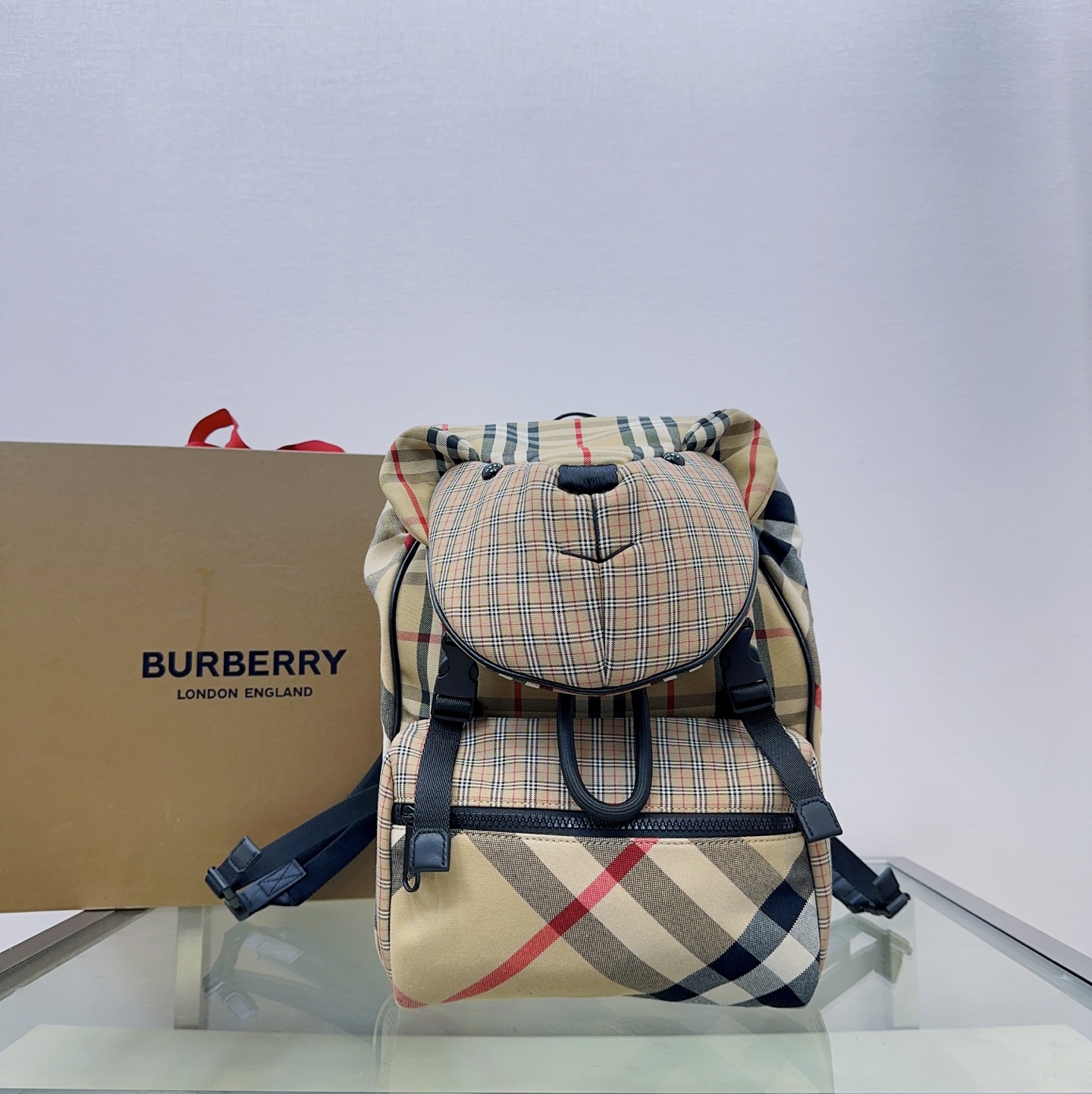 Burberry Unisex Thomas Bear Check Cotton Backpack | BURBERRY  02687