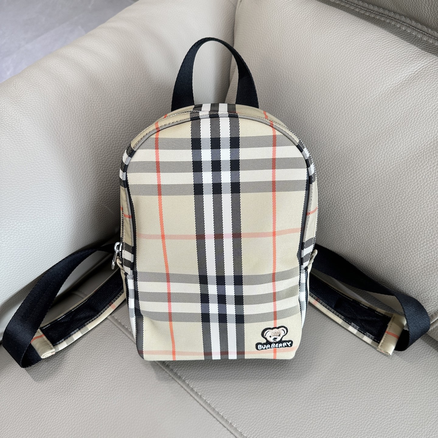 Burberry Kids Vintage-pattern Backpack | Neutrals | BURBERRY  02699