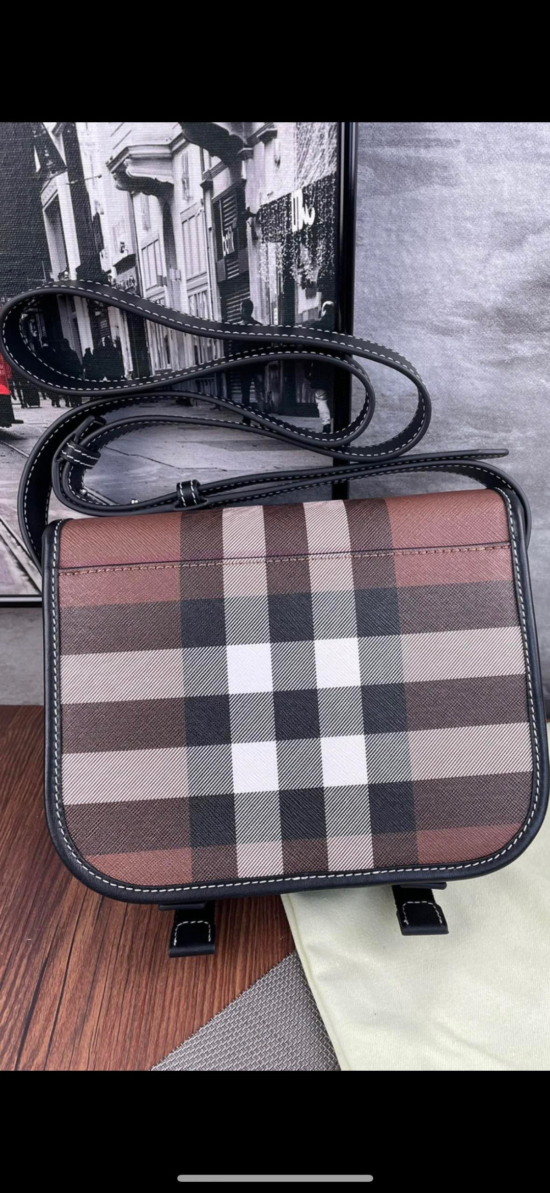 Burberry Alfred Check Small Messenger Bag |