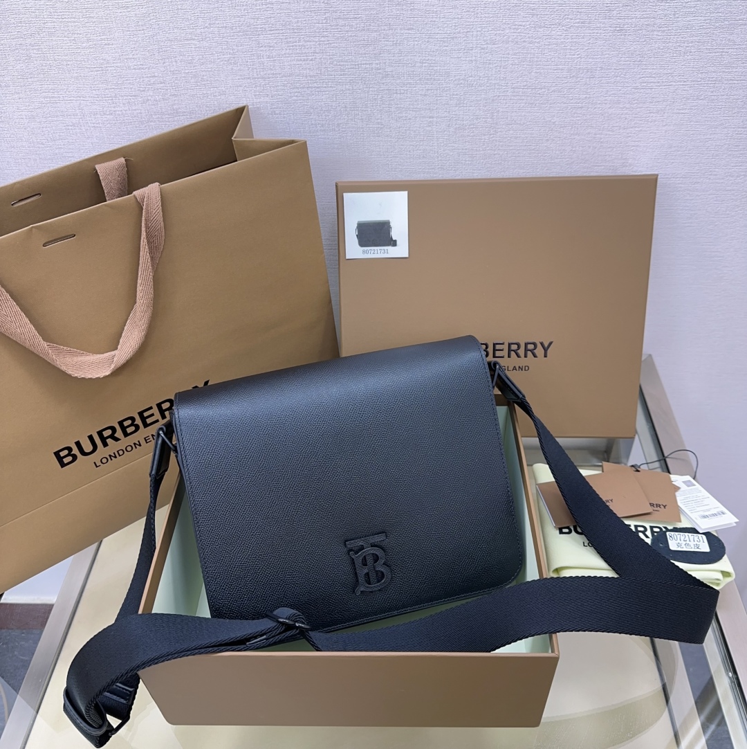 Burberry Alfred Logo Plaque Small Messenger Bag