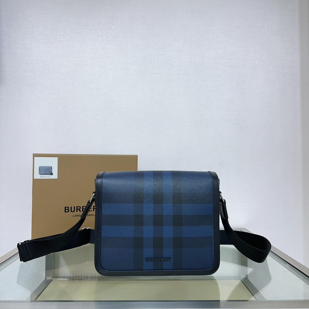 burberry tartan detail chunky loafers item – Navy blue