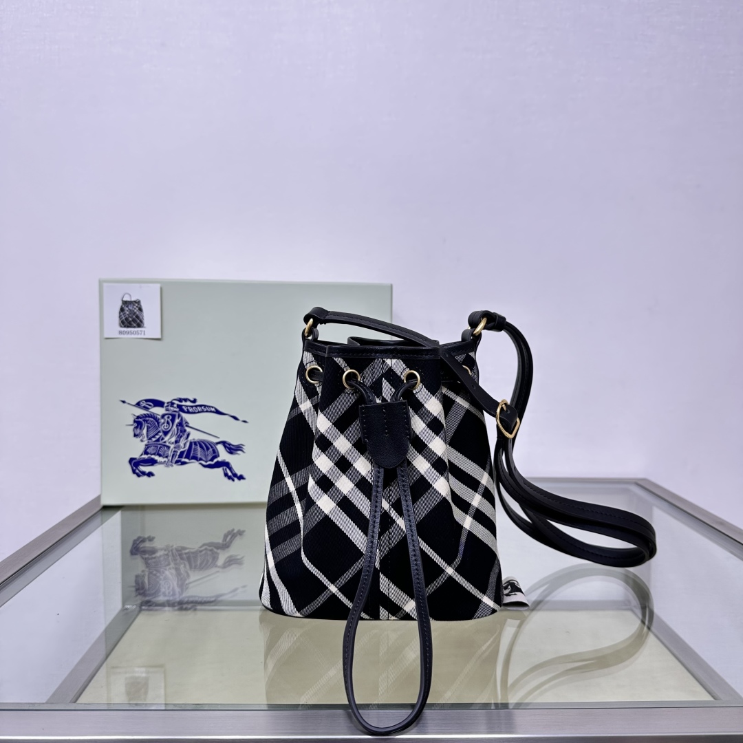 bag Burberry Mini Check Bucket Bag ‘Black’ 80950571 BURBERRY  04249