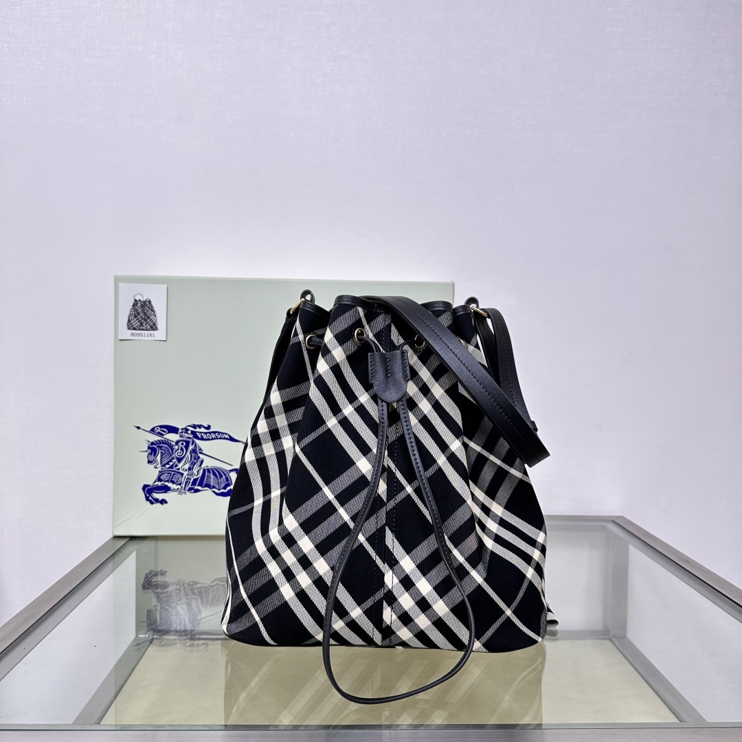 Burberry Mini Twill Drawstring Bucket Bag |  BURBERRY  04379