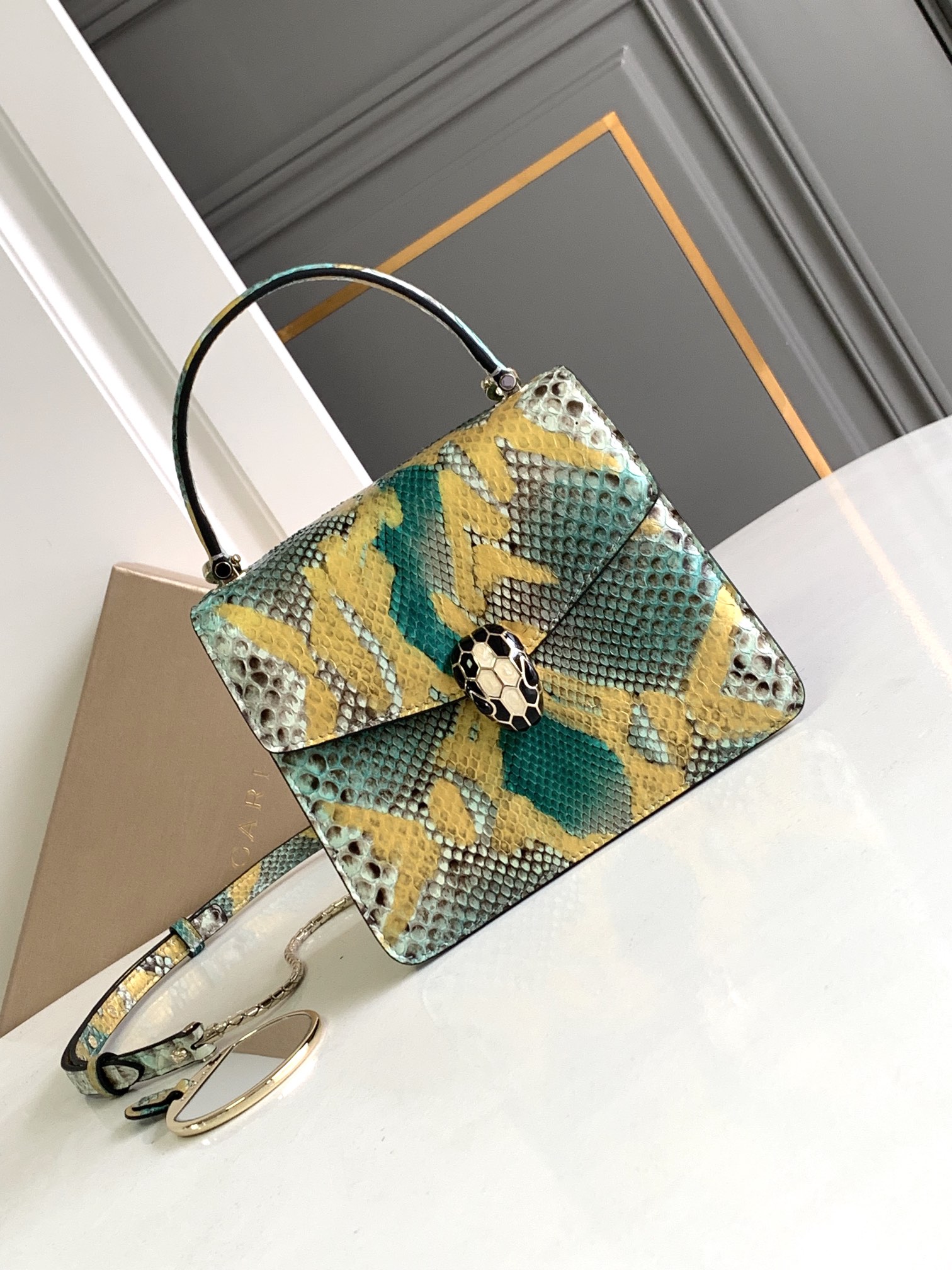 Bvlgari Multicolor Python Small Serpenti Forever Shoulder  Bvlgari  00009