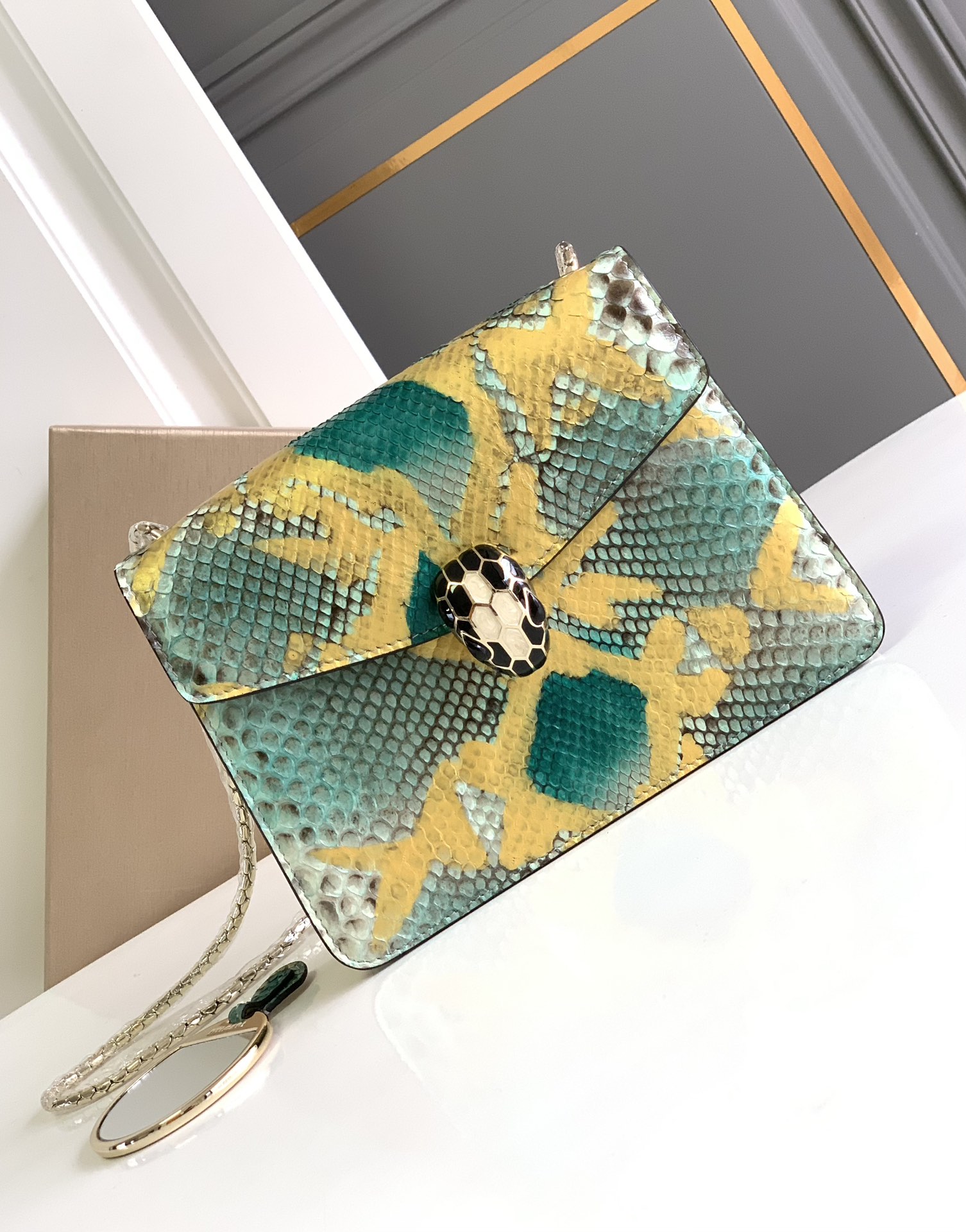 BVLGARI SERPENTI PYTHON SKIN PYTHON BAG
