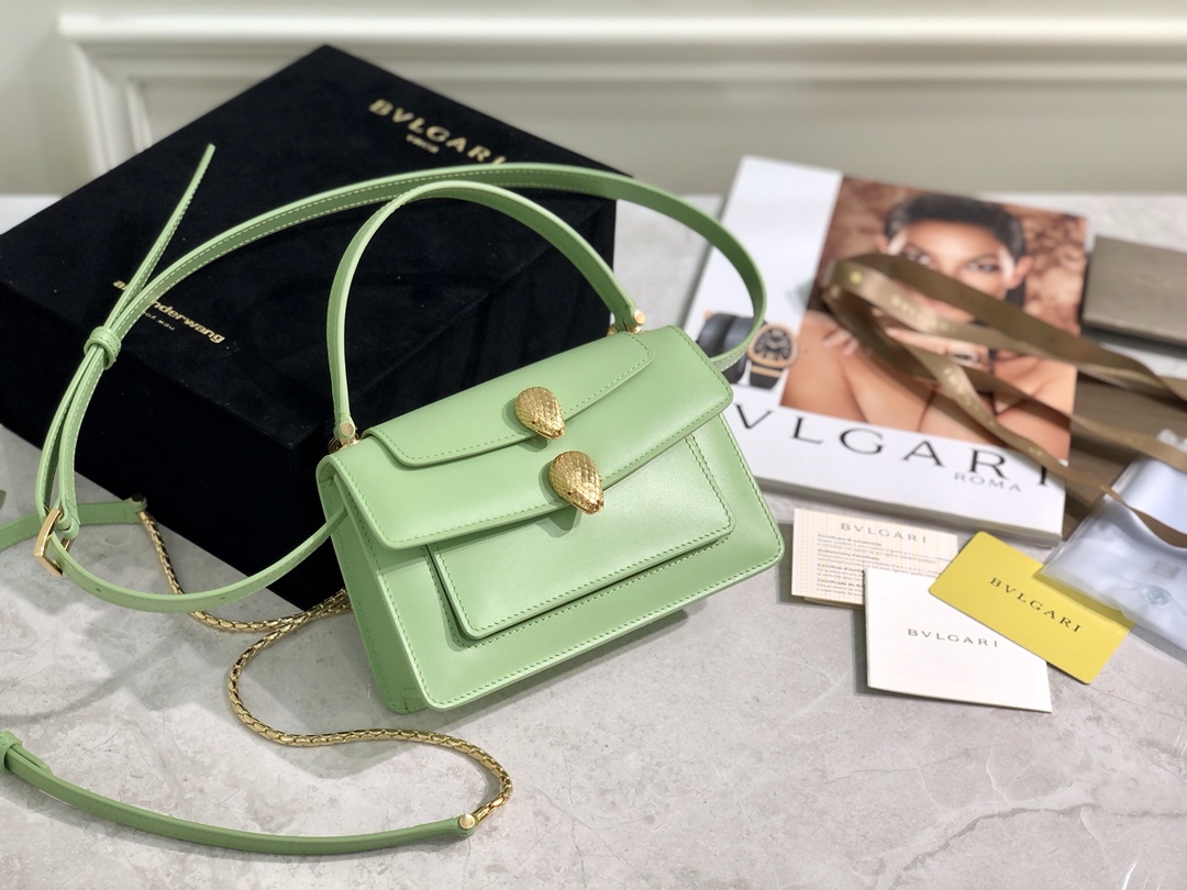 Bvlgari BULGARI x ALEXANDER WANG Calfskin Serpenti Top Handle