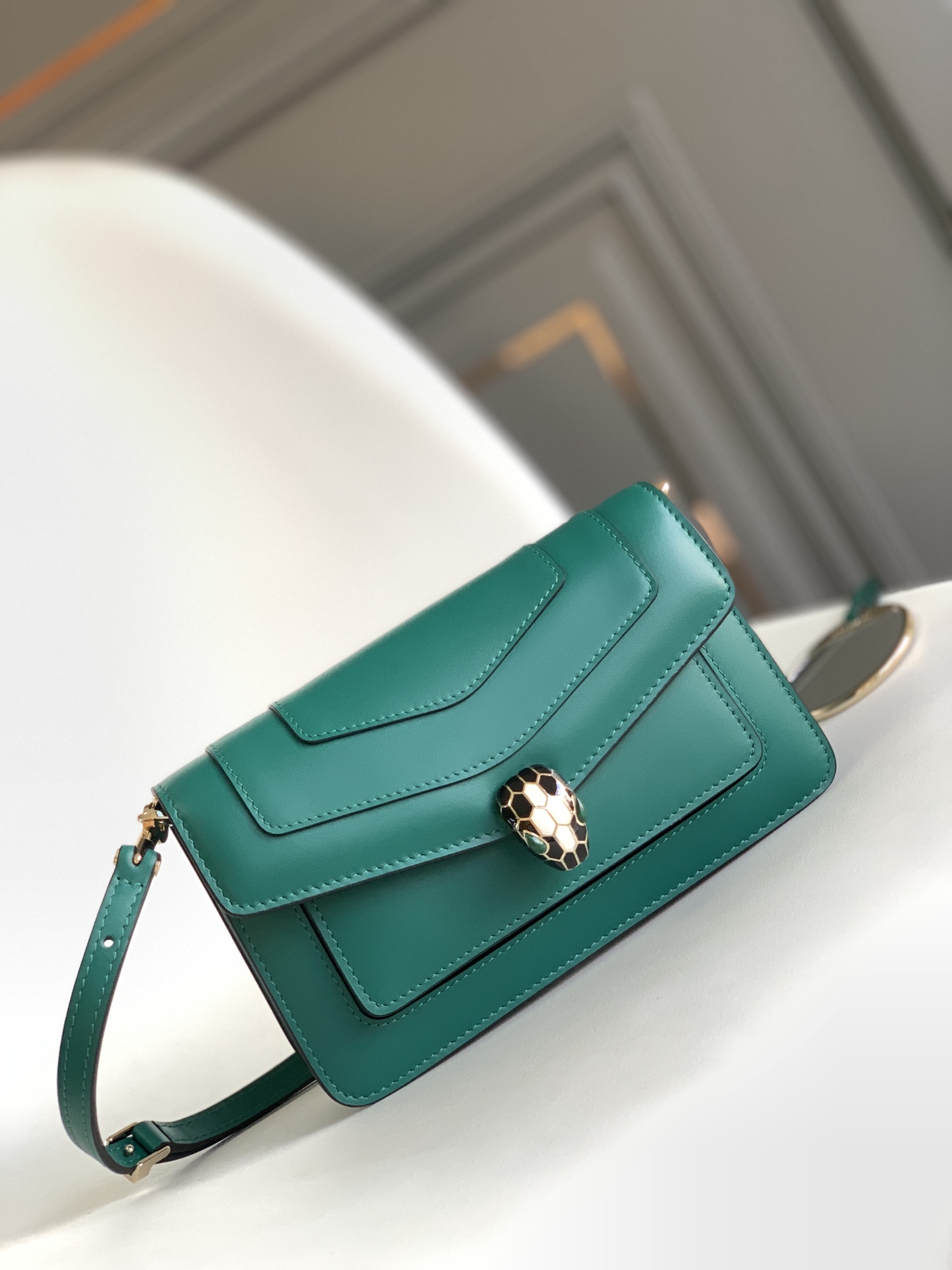 Bvlgari Women Serpenti Forever East-West Shoulder Bag-Green Bvlgari  00209