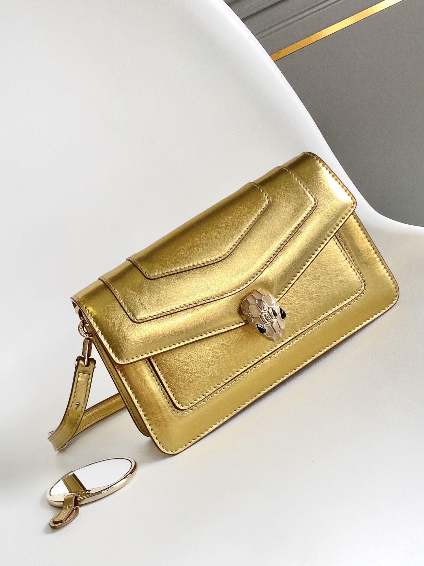 BVLGARI Serpenti Forever Flap Cover Leather Crossbody Bag ifth Avenue Bvlgari  00569