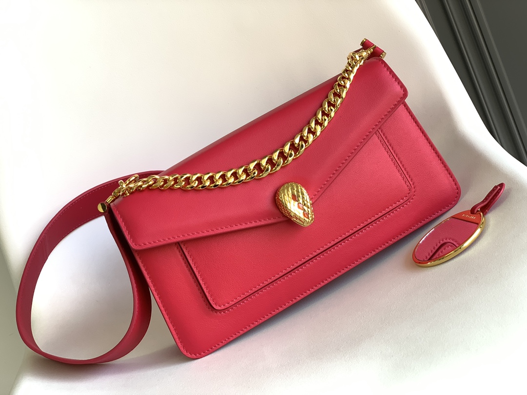 BVLGARI Serpenti Forever 2way Hand Shoulder Bag Leather R