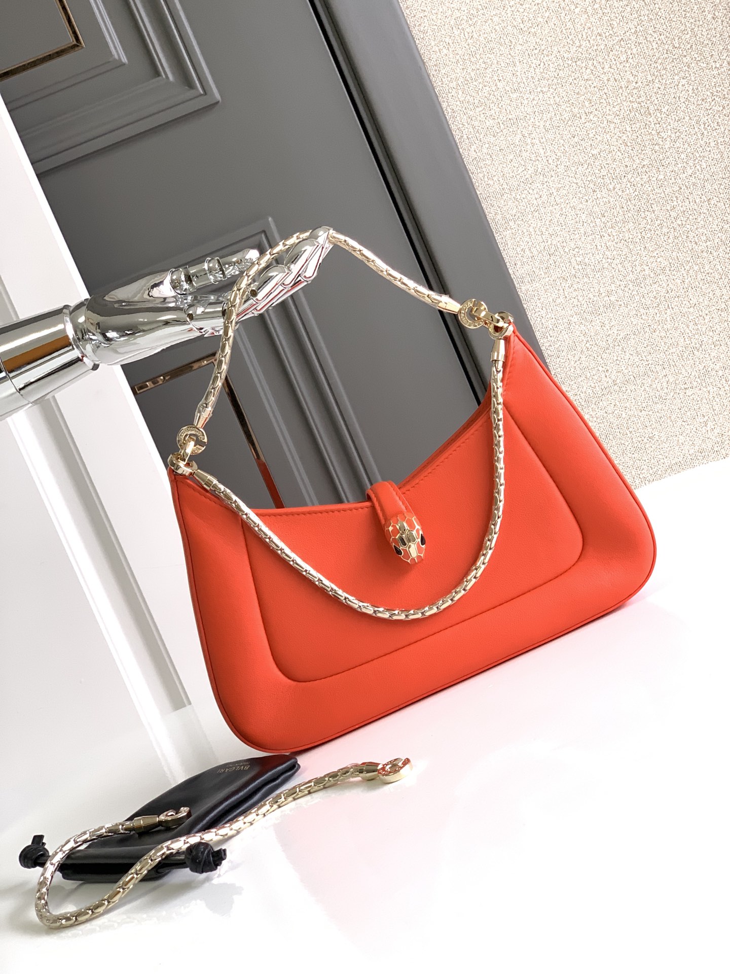 Bvlgari Women Serpenti Baia Small Shoulder Bag in Calf Bvlgari 0308