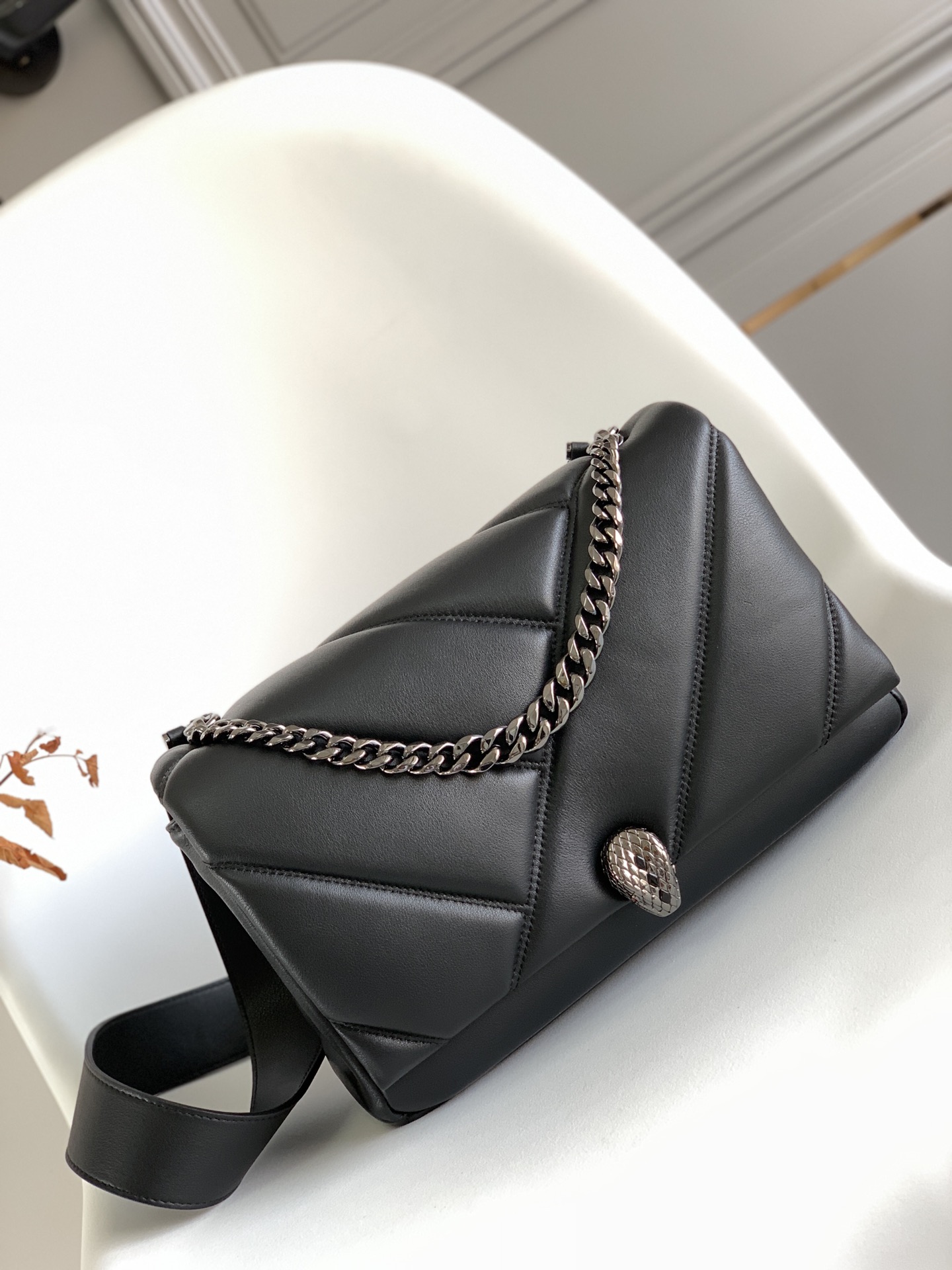 Bvlgari Calfskin Matelasse Mini Serpenti Cabochon