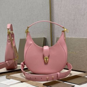 BVLGARI Pink Medium Serpenti Ellipse Shoulder Bag in
