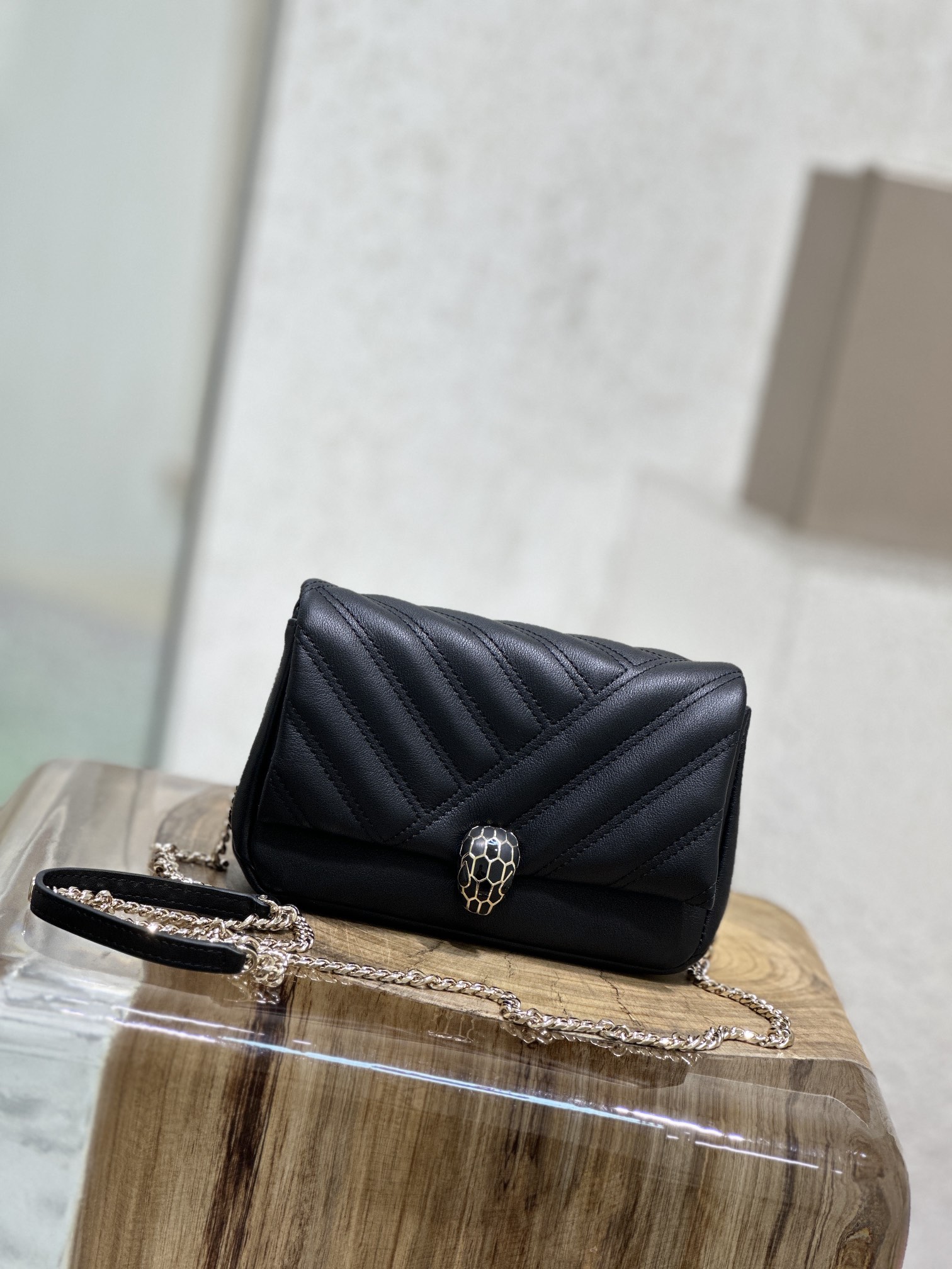 Bvlgari Serpenti Cabochon Shoulder Bag – Black Shoulder