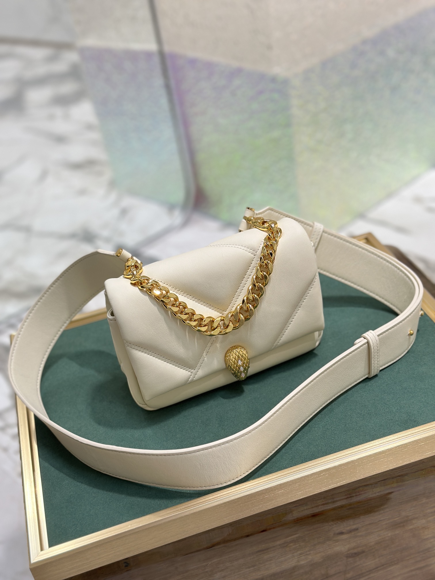 Bvlgari Serpenti East-West Maxi Chain Medium Shoulder Bag 292054 – Handbags, Serpenti