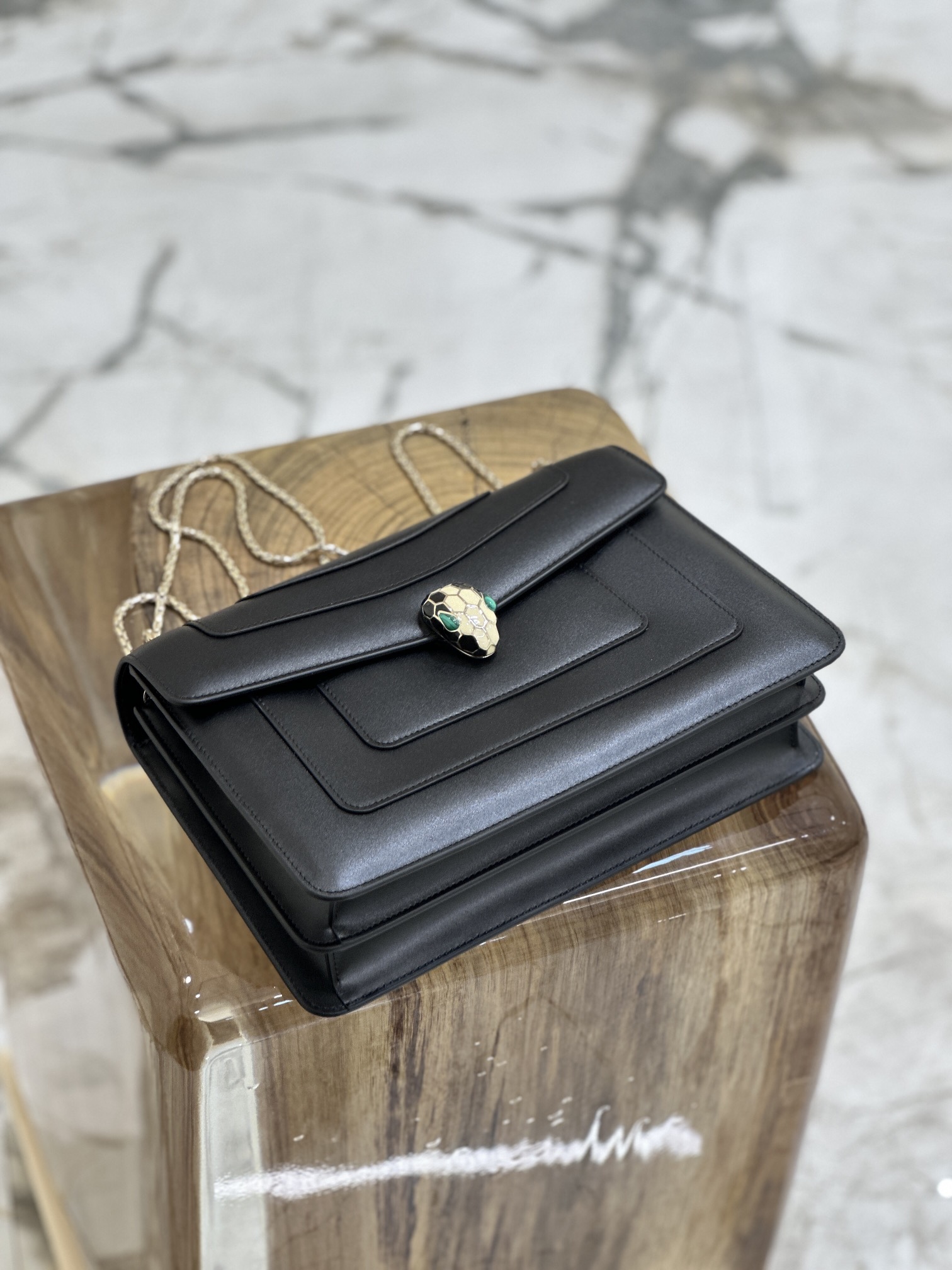 BVLGARI Serpenti Forever East-West leather shoulder bag