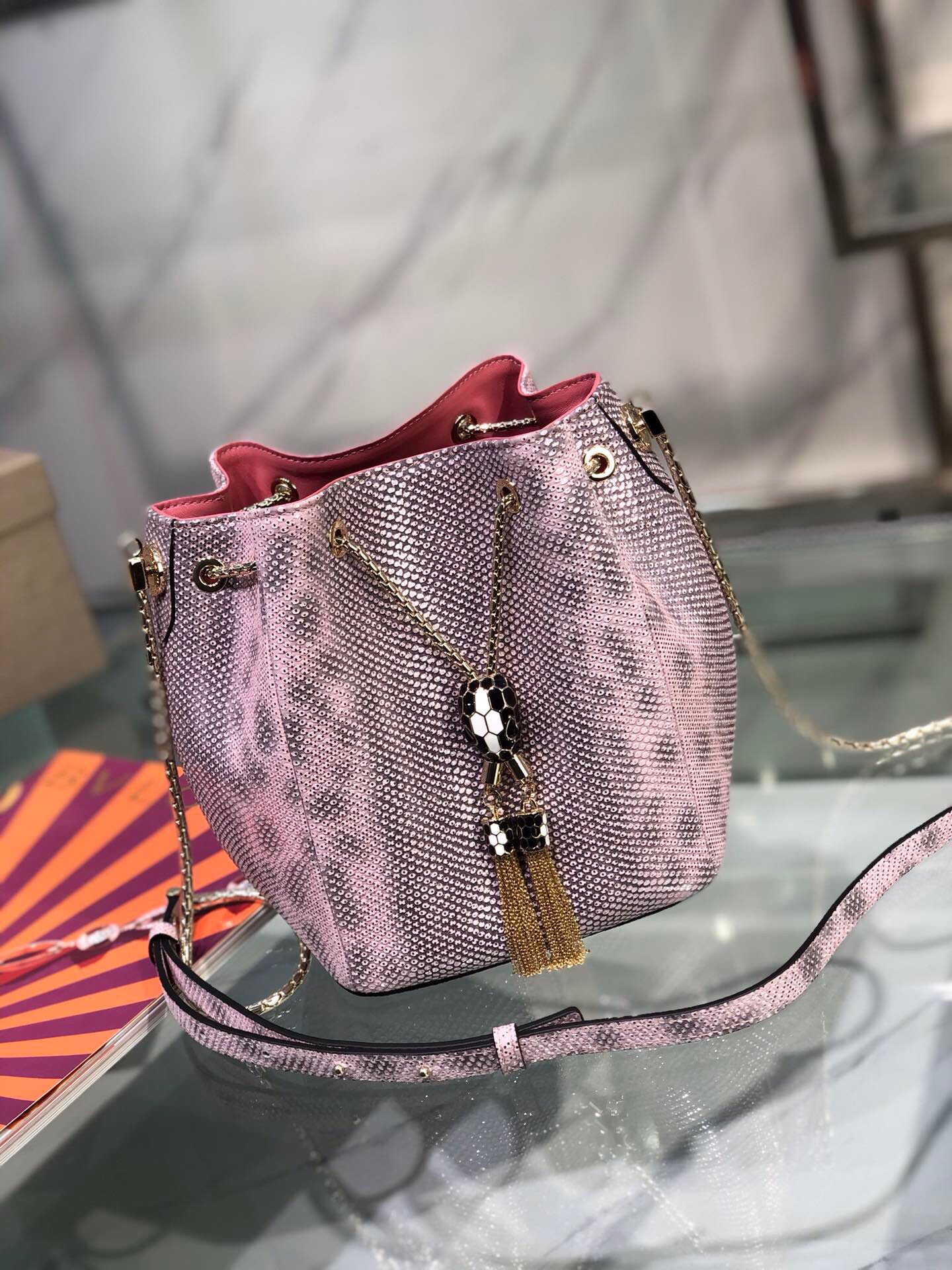 Bvlgari Serpenti Forever Bucket Bag – Pink Bucket Bags