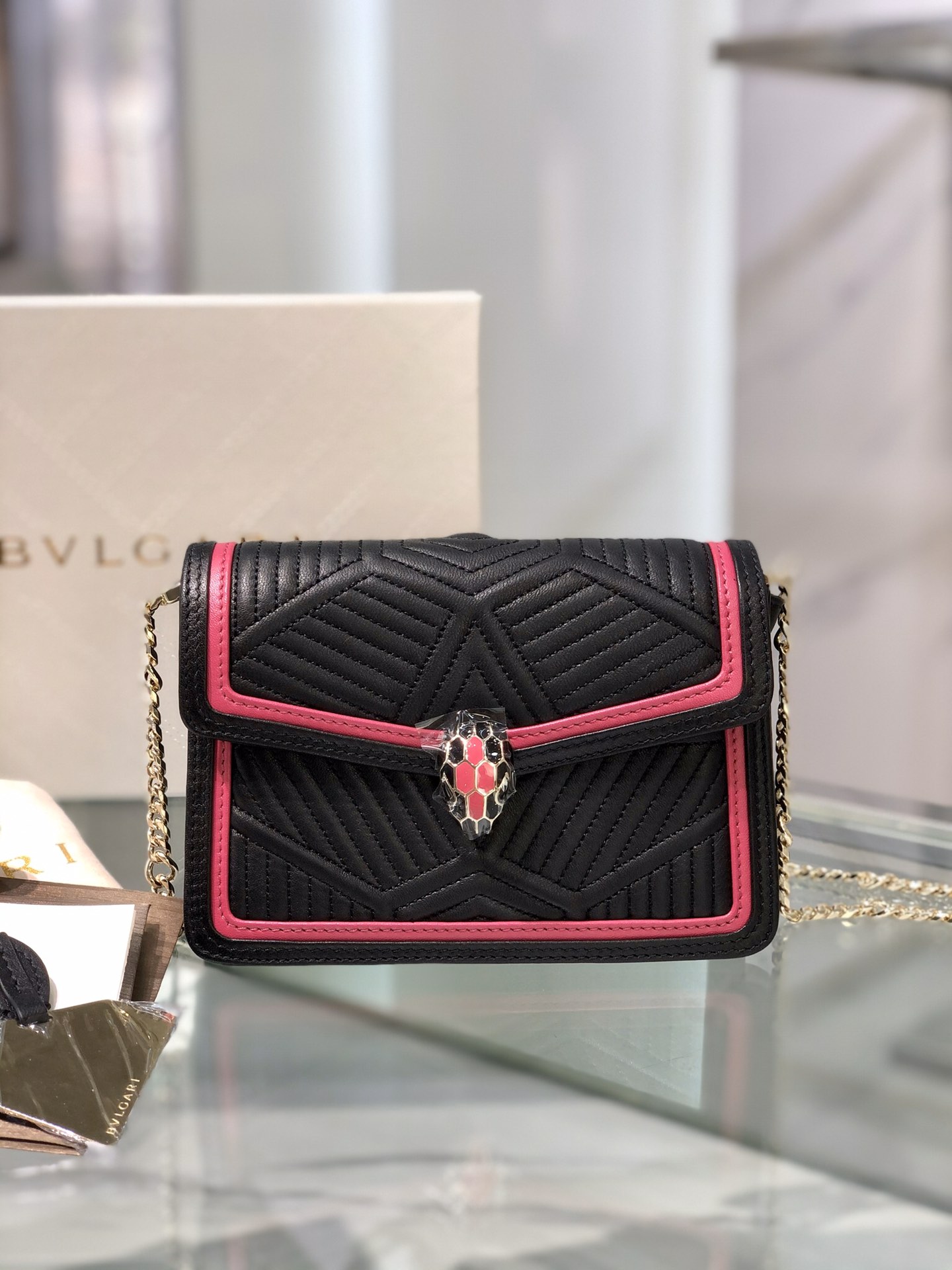 Bulgari Serpenti Forever Diamond Blast Flap Bag 286626 Bvlgari