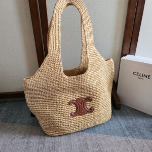 Celine Celine Classic Panier Shopper Cabas IN RAFFIA AND