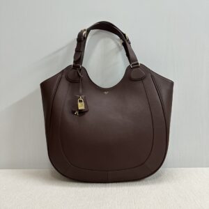 Celine Leather Meo 2024 – Brown Hobos, Handbags –