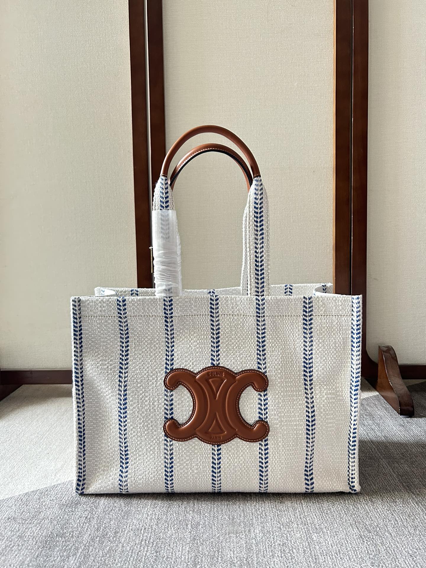 Celine Hippopotamus textiles 2 Way Handbag White | eBay