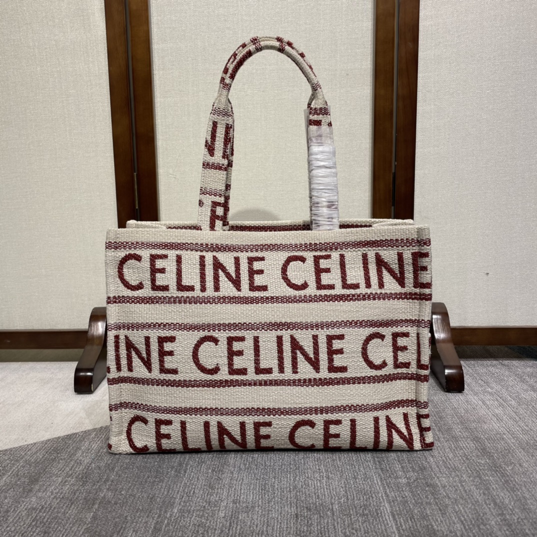 Celine Mini Vanity Case In Smooth Calfskin red wwhite