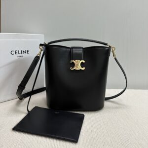 CELINE Medium Louise Bag Hand Shoulder Leather Black
