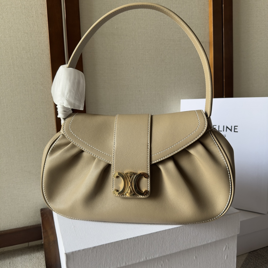 Celine Leather Polly – Neutrals Shoulder Bags, Handbags – CEL307748