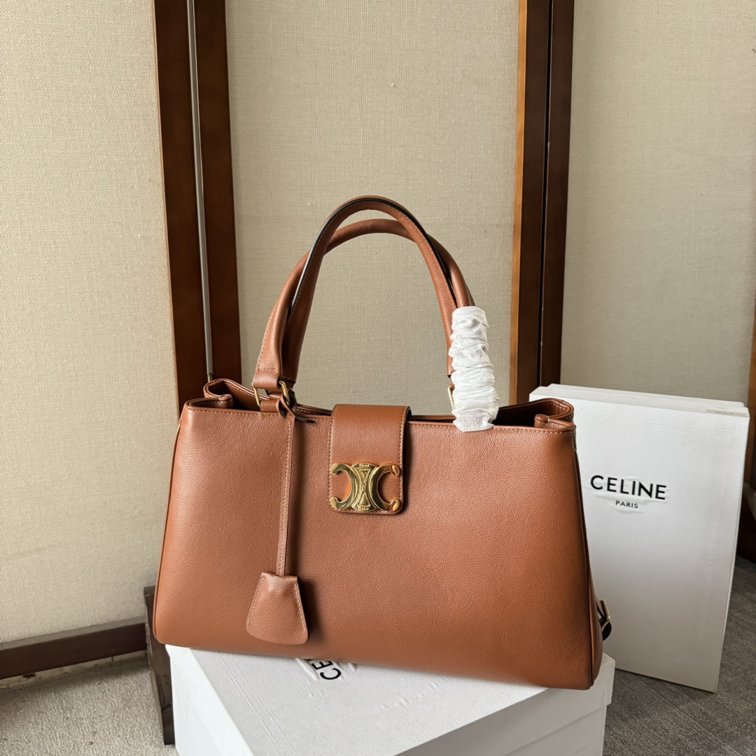 CELINE Supple Calfskin Medium Appoline Tan 1351144 |