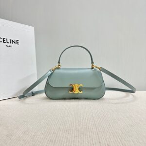 Celine TEEN CELINE LOLA IN shiny calfskin – ICE BLUE | CELINE