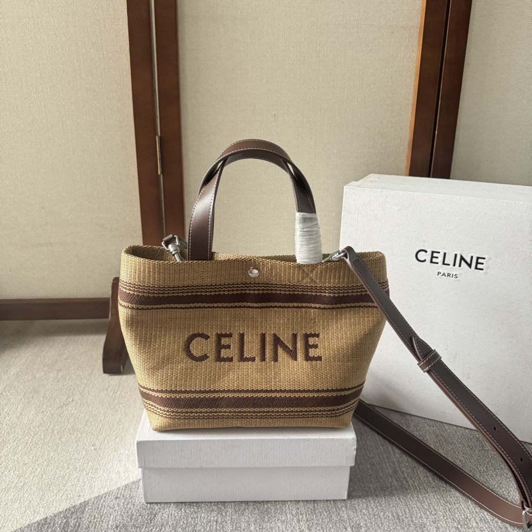 CELINE Women’s Bags Handbags Shoulder 2way Straw …