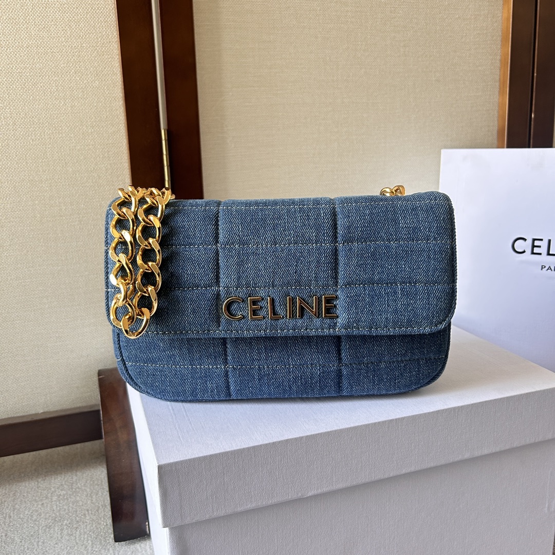 Celine Denim Monochrome Matelasse 2023 – Blue Should