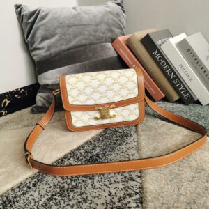 Celine TEEN TRIOMPHE BAG IN TRIOMPHE CANVAS AND