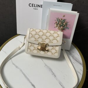 Celine Triomphe Shoulder Bag Triomphe Coated Canvas Teen