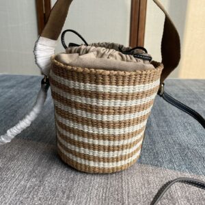 Chloe x Mifuko Patterned Raffia Bucket Bag – Neutrals Bucket Bags, Handbags – WCHXM20032 | The RealReal