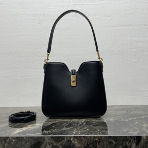 CELINE Smooth Calfskin Small Camille 16 Soft Bag Black