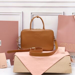 Miu Miu Cognac Leather Beau Bag | Miu Miu